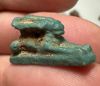 Picture of ANCIENT EGYPT.  BEAUTIFUL COLOR. GRECO - ROMAN - FAIENCE HARE AMULET . 300 B.C - 100 A.D