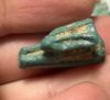 Picture of ANCIENT EGYPT.  BEAUTIFUL COLOR. GRECO - ROMAN - FAIENCE HARE AMULET . 300 B.C - 100 A.D