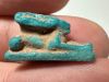 Picture of ANCIENT EGYPT.  BEAUTIFUL COLOR. GRECO - ROMAN - FAIENCE HARE AMULET . 300 B.C - 100 A.D