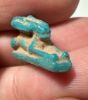 Picture of ANCIENT EGYPT.  BEAUTIFUL COLOR. GRECO - ROMAN - FAIENCE HARE AMULET . 300 B.C - 100 A.D