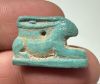 Picture of ANCIENT EGYPT.  BEAUTIFUL COLOR. GRECO - ROMAN - FAIENCE HARE AMULET . 300 B.C - 100 A.D