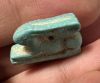 Picture of ANCIENT EGYPT.  BEAUTIFUL COLOR. GRECO - ROMAN - FAIENCE HARE AMULET . 300 B.C - 100 A.D