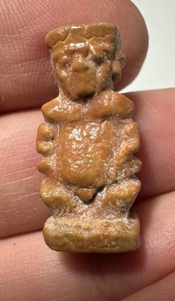 Picture of ANCIENT EGYPT.  BEAUTIFUL COLOR. GRECO - ROMAN - FAIENCE POTAIKOS AMULET . 300 B.C - 100 A.D