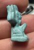 Picture of ANCIENT EGYPT.  BEAUTIFUL COLOR. GRECO - ROMAN - FAIENCE SHU AMULET . 300 B.C - 100 A.D
