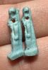 Picture of ANCIENT EGYPT.  BEAUTIFUL COLOR. GRECO - ROMAN - FAIENCE  AMULETS. LOT OF TWO . 300 B.C - 100 A.D