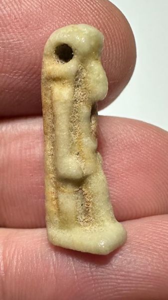 Picture of ANCIENT EGYPT.  BEAUTIFUL COLOR. GRECO - ROMAN - FAIENCE THOTH AMULET . 300 B.C - 100 A.D