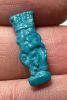 Picture of ANCIENT EGYPT.  BEAUTIFUL COLOR. GRECO - ROMAN - FAIENCE BES AMULET . 300 B.C - 100 A.D