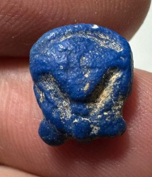 Picture of ANCIENT EGYPT.  BEAUTIFUL COLOR. GRECO - ROMAN - FAIENCE HATHOR AMULET . 300 B.C - 100 A.D