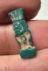 Picture of ANCIENT EGYPT.  BEAUTIFUL COLOR. GRECO - ROMAN - FAIENCE BES AMULET . 300 B.C - 100 A.D