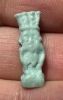 Picture of ANCIENT EGYPT.  BEAUTIFUL COLOR. GRECO - ROMAN - FAIENCE BES AMULET . 300 B.C - 100 A.D
