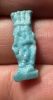 Picture of ANCIENT EGYPT.  BEAUTIFUL COLOR. GRECO - ROMAN - FAIENCE BES AMULET . 300 B.C - 100 A.D