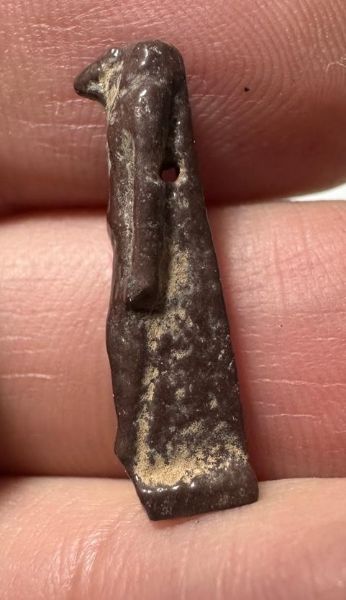 Picture of ANCIENT EGYPT.  BEAUTIFUL COLOR. GRECO - ROMAN - FAIENCE THOTH AMULET . 300 B.C - 100 A.D