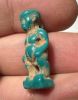 Picture of ANCIENT EGYPT.  BEAUTIFUL COLOR. GRECO - ROMAN - FAIENCE POTAIKOS AMULET . 300 B.C - 100 A.D