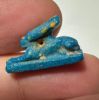 Picture of ANCIENT EGYPT.  BEAUTIFUL COLOR. GRECO - ROMAN - FAIENCE HARE AMULET . 300 B.C - 100 A.D