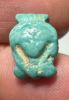 Picture of ANCIENT EGYPT.  BEAUTIFUL COLOR. GRECO - ROMAN - FAIENCE HATHOR AMULET . 300 B.C - 100 A.D