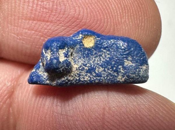 Picture of ANCIENT EGYPT.  BEAUTIFUL COLOR. GRECO - ROMAN - FAIENCE HIPPOPOTAMUS AMULET . 300 B.C - 100 A.D
