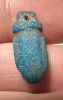 Picture of ANCIENT EGYPT.  BEAUTIFUL COLOR. GRECO - ROMAN - FAIENCE HEART AMULET . 300 B.C - 100 A.D