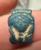 Picture of ANCIENT EGYPT.  BEAUTIFUL COLOR. GRECO - ROMAN - FAIENCE HATHOR AMULET . 300 B.C - 100 A.D