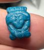 Picture of ANCIENT EGYPT.  BEAUTIFUL COLOR. GRECO - ROMAN - FAIENCE HATHOR AMULET . 300 B.C - 100 A.D