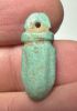 Picture of ANCIENT EGYPT.  BEAUTIFUL COLOR. GRECO - ROMAN - FAIENCE HEART AMULET . 300 B.C - 100 A.D