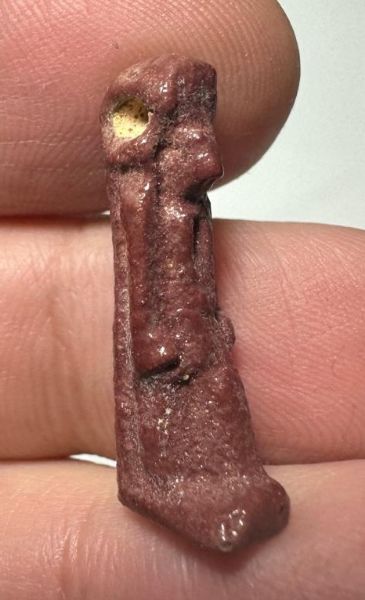 Picture of ANCIENT EGYPT.  BEAUTIFUL COLOR. GRECO - ROMAN - FAIENCE THOTH AMULET . 300 B.C - 100 A.D