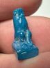 Picture of ANCIENT EGYPT.  BEAUTIFUL COLOR. GRECO - ROMAN - FAIENCE BABOON AMULET . 300 B.C - 100 A.D