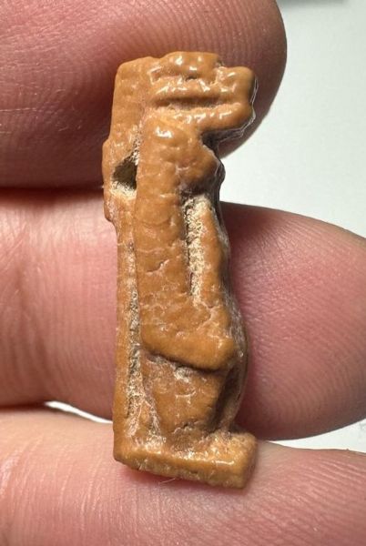 Picture of ANCIENT EGYPT.  BEAUTIFUL COLOR. GRECO - ROMAN - FAIENCE TAWERET AMULET . 300 B.C - 100 A.D