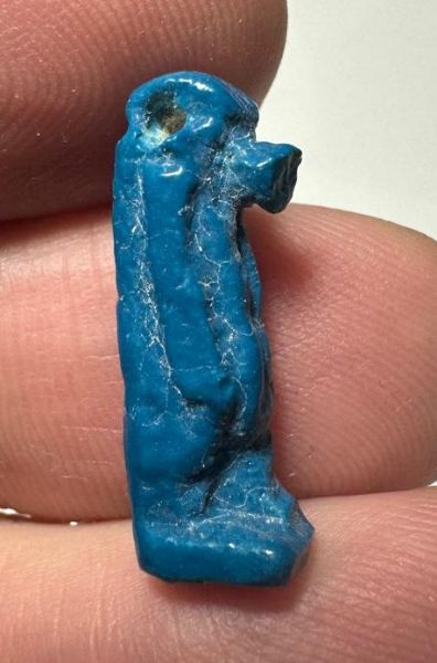 Picture of ANCIENT EGYPT.  BEAUTIFUL COLOR. GRECO - ROMAN - FAIENCE TAWERET AMULET . 300 B.C - 100 A.D