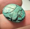 Picture of ANCIENT EGYPT.  NEW KINGDOM . GLAZED STONE SCARAB. RAMESSES II NAME . 1270 - 1213 B.C