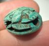 Picture of ANCIENT EGYPT.  NEW KINGDOM . GLAZED STONE SCARAB. RAMESSES II NAME . 1270 - 1213 B.C