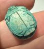 Picture of ANCIENT EGYPT.  NEW KINGDOM . GLAZED STONE SCARAB. RAMESSES II NAME . 1270 - 1213 B.C