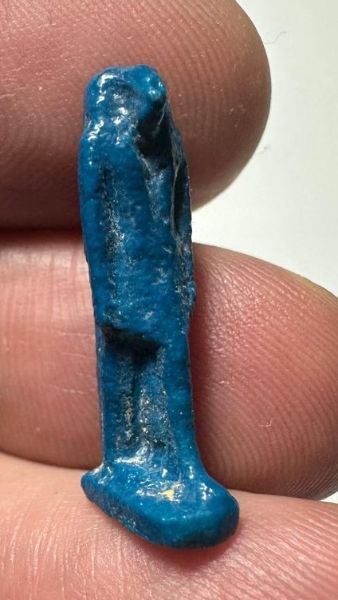 Picture of ANCIENT EGYPT.  BEAUTIFUL COLOR. GRECO - ROMAN - FAIENCE THOTH AMULET . 300 B.C - 100 A.D
