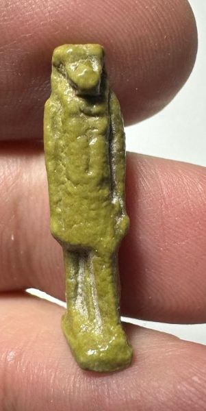 Picture of ANCIENT EGYPT.  BEAUTIFUL COLOR. GRECO - ROMAN - FAIENCE MONKEY AMULET . 300 B.C - 100 A.D