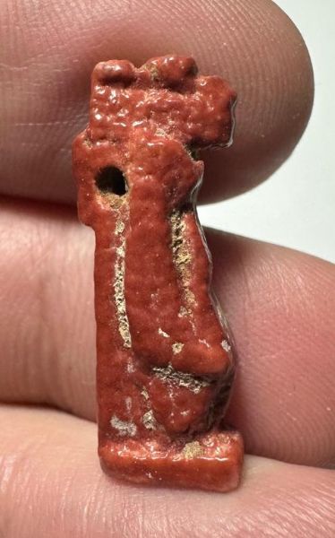Picture of ANCIENT EGYPT.  BEAUTIFUL COLOR. GRECO - ROMAN - FAIENCE TAWERET AMULET . 300 B.C - 100 A.D