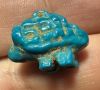 Picture of ANCIENT EGYPT.  BEAUTIFUL COLOR. GRECO - ROMAN - FAIENCE HEDGEHOG AMULET . 300 B.C - 100 A.D