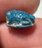 Picture of ANCIENT EGYPT.  BEAUTIFUL COLOR. GRECO - ROMAN - FAIENCE FROG SCARABOID . 300 B.C - 100 A.D