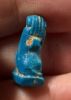 Picture of ANCIENT EGYPT.  BEAUTIFUL COLOR. GRECO - ROMAN - FAIENCE BABOON AMULET . 300 B.C - 100 A.D