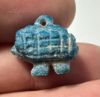 Picture of ANCIENT EGYPT.  BEAUTIFUL COLOR. GRECO - ROMAN - FAIENCE HEDGEHOG AMULET . 300 B.C - 100 A.D