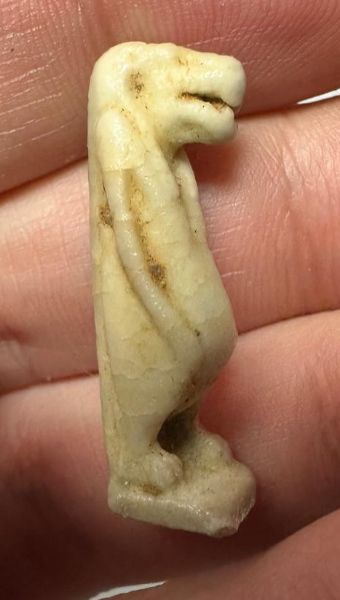 Picture of ANCIENT EGYPT.  BEAUTIFUL COLOR. GRECO - ROMAN - FAIENCE TAWERET AMULET . 300 B.C - 100 A.D