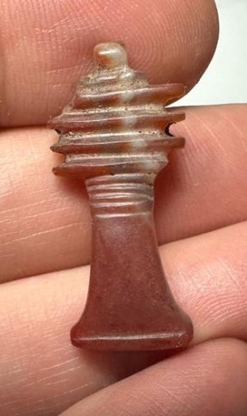 Picture of ANCIENT EGYPT -  BEAUTIFUL  CARNELIAN DJED PILLAR AMULET  . NEW KINGDOM .1250 B.C. 