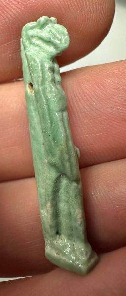 Picture of ANCIENT EGYPT.  BEAUTIFUL COLOR. GRECO - ROMAN - FAIENCE THOTH AMULET . 300 B.C - 100 A.D