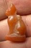 Picture of ANCIENT EGYPT -  BEAUTIFUL  CARNELIAN AMULET OF A CAT . NEW KINGDOM .1250 B.C. 