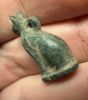 Picture of ANCIENT EGYPT -  BEAUTIFUL  GREEN STONE AMULET OF A CAT . NEW KINGDOM .1250 B.C. 