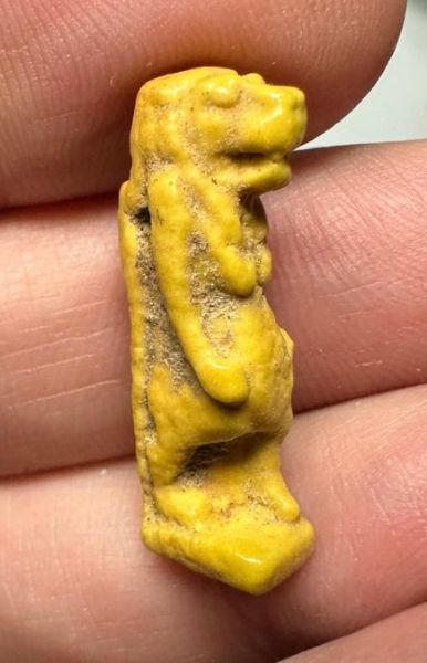 Picture of ANCIENT EGYPT.  BEAUTIFUL COLOR. GRECO - ROMAN - FAIENCE TAWERET AMULET . 300 B.C - 100 A.D