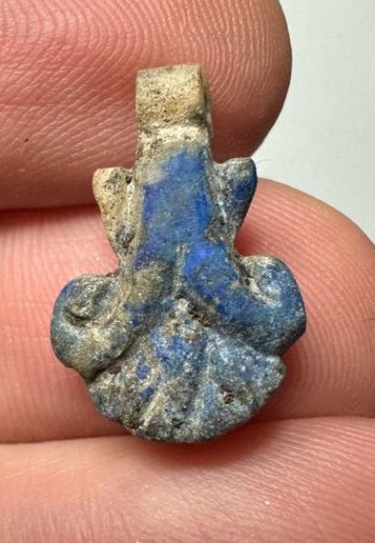 Picture of  ANCIENT EGYPT. NEW KINGDOM LAPIS LAZULI LOTUS FLOWER. 1250 B.C