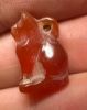 Picture of ANCIENT EGYPT -  BEAUTIFUL  CARNELIAN AMULET OF A CAT . NEW KINGDOM .1250 B.C. 