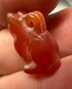 Picture of ANCIENT EGYPT -  BEAUTIFUL  CARNELIAN AMULET OF A CAT . NEW KINGDOM .1250 B.C. 