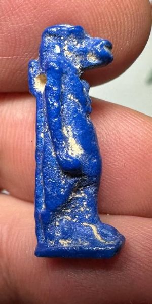 Picture of ANCIENT EGYPT.  BEAUTIFUL COLOR. GRECO - ROMAN - FAIENCE TAWERET AMULET . 300 B.C - 100 A.D