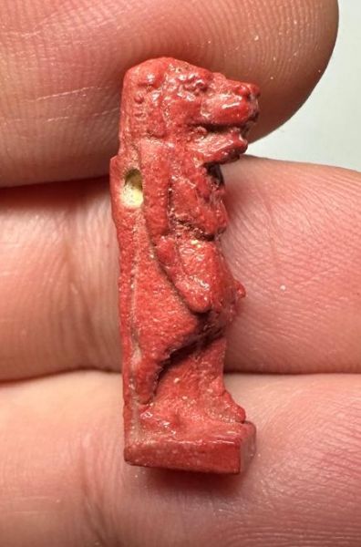 Picture of ANCIENT EGYPT.  BEAUTIFUL COLOR. GRECO - ROMAN - FAIENCE TAWERET AMULET . 300 B.C - 100 A.D