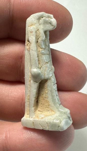Picture of ANCIENT EGYPT.  BEAUTIFUL COLOR. GRECO - ROMAN - FAIENCE THOTH AMULET . 300 B.C - 100 A.D